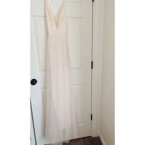 Ivory maxi dress.